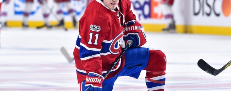 Brendan Gallagher na rozgrzewce Montrealu
