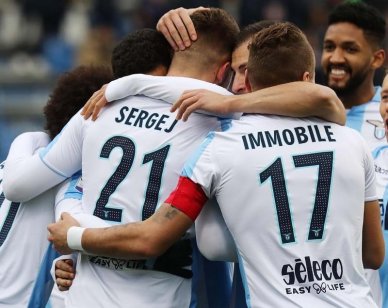 celebrujący zawodnicy Lazio
